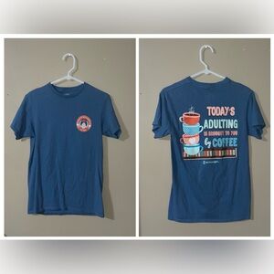 Love & Pineapples “Today’s adulting is brought to you by coffee” graphic tee S